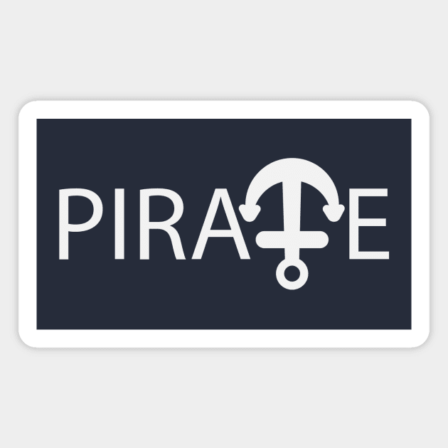 Pirate one word artistic design Magnet by DinaShalash